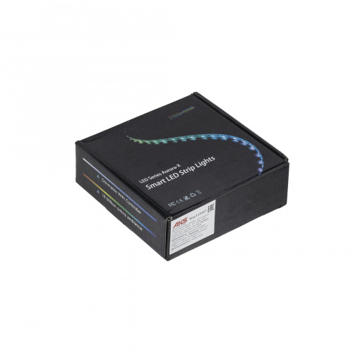 Лента светодиодная RGB - 9W/m, 12V, 10мм, 5050, 54 д/м, IP20, цветная - 5м, + блок питания + контроллер, AKS_2