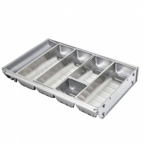 Вкладыш 30/450 шуфлядный металлический Organizer нержавеющая сталь (423*280*65) AKS_1