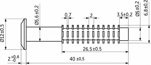 Конфирмат пластиковый 6,8*40 (уп/5тыс.шт), РП_2