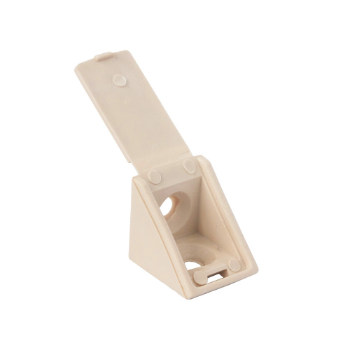 Уголок пластиковый одинарный 20*20 с крышкой совместно крем беж 10 (уп/500 шт) AKS_3