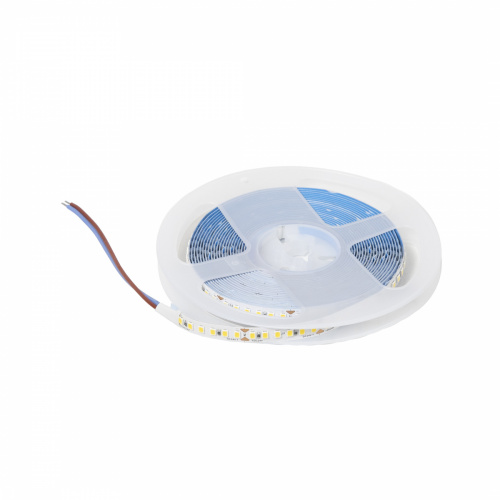 Лента светодиодная - 14,4W/m, 24V, 8мм, 2835, 180 д/м, IP20, холодный белый (6000K), CRI>80, 1600 Lm, 5м, AKS_1