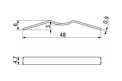 Стопор мебельный (тип 2 волна) AKS (металлический)_2