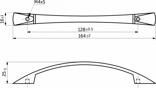 Ручка меб. скоба мет. UN90 128 сатин GRIDLI_2