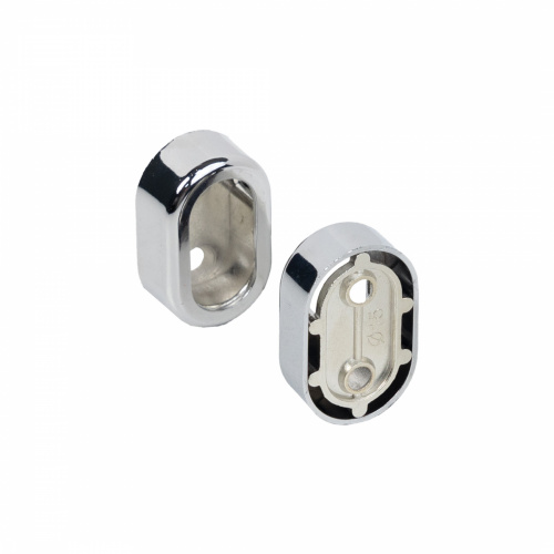 Держатель (розетка) трубы овальной 30*15, хром AKS_1