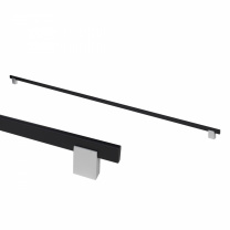 Ручка меб. скоба алюм. MOONLIGHT 944/1000 черный матовый+матовый хром, AKS