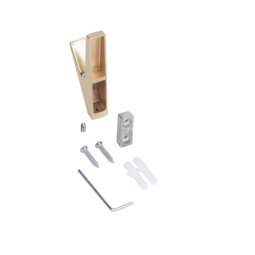 Крючок меб. однорожковый мет. FIX брашированное золото AKS_6