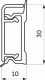 Плинтус ПВХ к столешнику AP630 алюминий (1200) THERMOPLAST (1шт=3м.п.)_preview_1