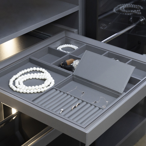 Выдвижная полка-органайзер 900 BRUNO для аксессуаров и украшений, графит PRIME by AKS_3