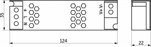 Блок питания Indoor 36W/24V, серия 5, AKS_2