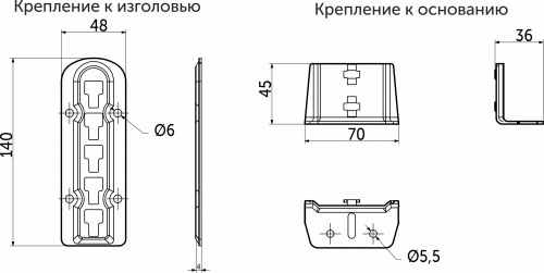 Кроватное крепление (фиксатор+зацеп) регулируемое AKS_2