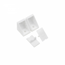 Уголок пластиковый двойной белый (уп/ 50 шт) РП фотография