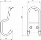 Крючок меб. трехрожковый мет. PRYT черный AKS_preview_1