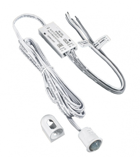 Выключатель бесконтактный на движение (PIR), врезной/накладной, 12/24V, 60W/100W, белый, GLS_1