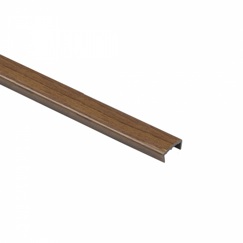 Профиль кромочный ПВХ C-18 орех средний (20) структурный EL-MECH-PLAST (2,6м)_1