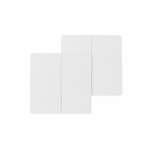 Выключатель кинетический, с реле, проходной, 2 клавиши, белый, AKS фотография