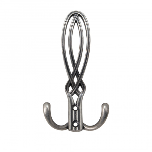 Крючок меб. трехрожковый мет. PALAZZO античное серебро AKS_3