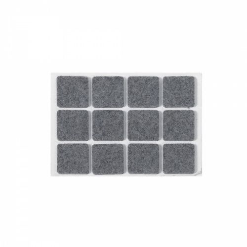 Подкладка самоприлипающая фетровая 25х25мм (1лист-12шт) серая Folmag_1