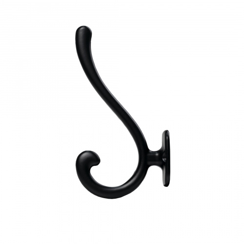 Крючок меб. двухрожковый мет. AКKORD черный матовый AKS_3