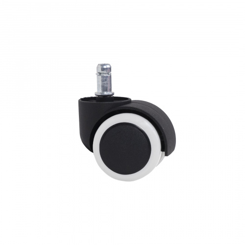 Колесо мебельное, для стула, полиамид/прорезиненное, (50мм), белое_2