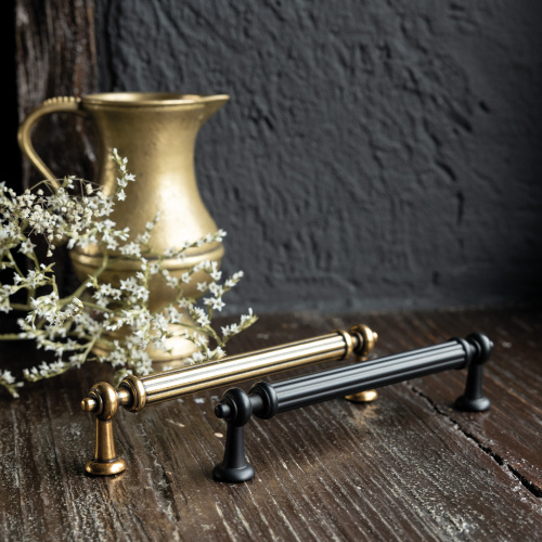 Ручка меб. скоба мет. ADAM 128 античная латунь, AKS_6