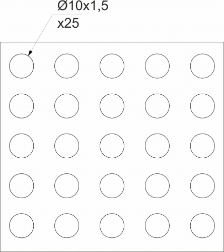 Отбойник силиконовый d10 h=1,5 AKS (лист = 25 шт.) молочный_2