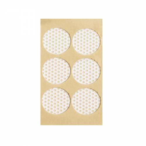 Подкладка самоприлипающая фетровая прорезиненная d40мм (1упак.=6шт), белая, Folmag_1