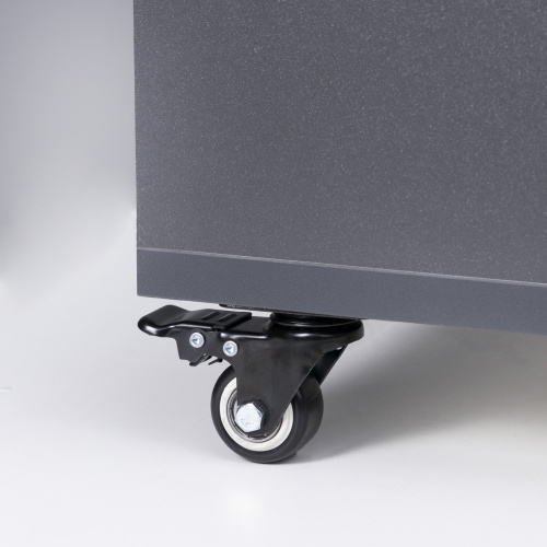 Колесо меб. DIAMOND d40 h62 с площадкой с торм., черный AKS_3