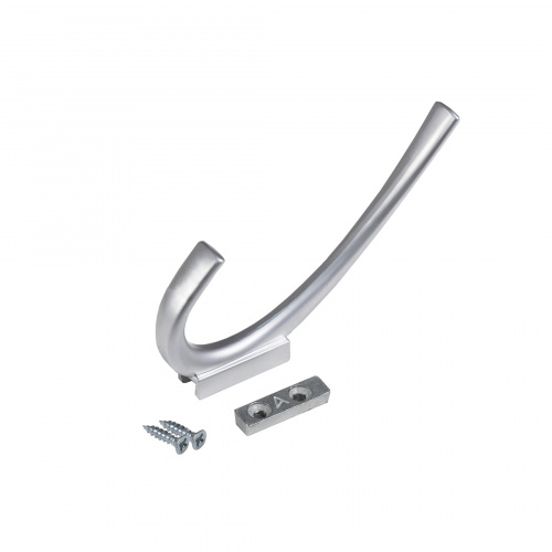 Крючок меб. двухрожковый мет. SKY хром матовый AKS_5