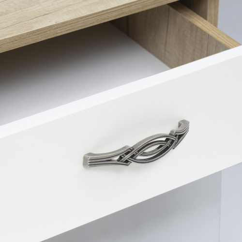 Ручка меб. скоба мет. PALAZZO 128 античное серебро, AKS_7