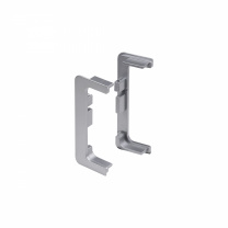 Комплект заглушек металлич. к профилю Gola, С-образных (левая+правая) серебро 3 AKS