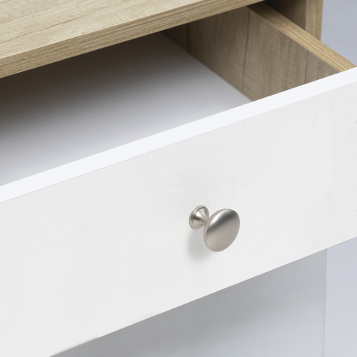 Ручка меб. кнопка мет. TERNI шлифованная сталь, AKS_4