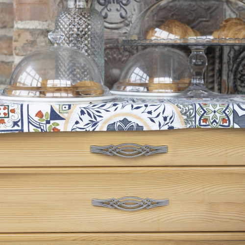 Ручка меб. скоба мет. PALAZZO 128 античная латунь, AKS_8