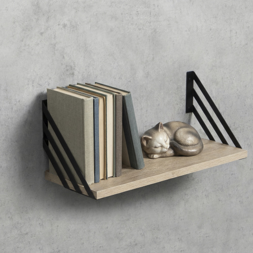 Полкодержатель мет. GRATE 200*200*2.3 черный (1 упак. = 2 шт.) AKS_6