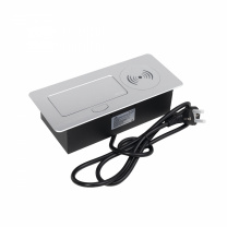 Выдвижной удлинитель Nova 5, 1 розетка, USB A + C, беспроводная зарядка, алюминий, AKS фотография