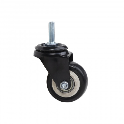 Колесо меб. DIAMOND d50 h72 с винтом М8, черный AKS_3