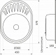Мойка н/сталь, овальная одночашевая, 570*450мм, матовый хром, врезная на столещницу, AKS (0,8мм)_preview_1