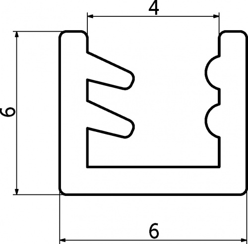 Уплотнитель силиконовый для рамочных фасадов Z-1 _2