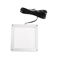 Светодиодный светильник VEGAS 100x100, цвет алюминий, 2в1тепло-холодный белый, провод mini amp 2м фотография