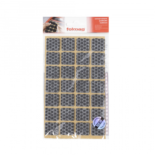 Подкладка самоприлипающая фетровая прорезиненная 20 х 20мм (1упак.=28шт), серая, Folmag_3