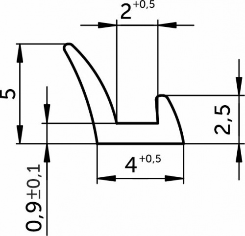 Уплотнитель силиконовый прозрачный для рамочных фасадов 8,0х3,5 мм, AKS_2