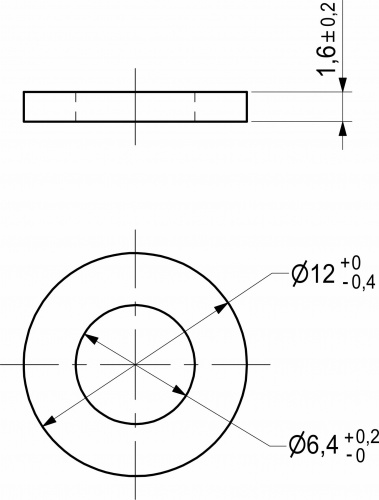 Шайба плоская d6 DIN125 (1кг=1270шт) AKS_2