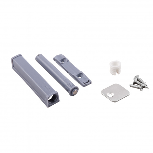 Механизм push-to-open наконечник магнитный накладной/врезной серый AKS усиленный_3