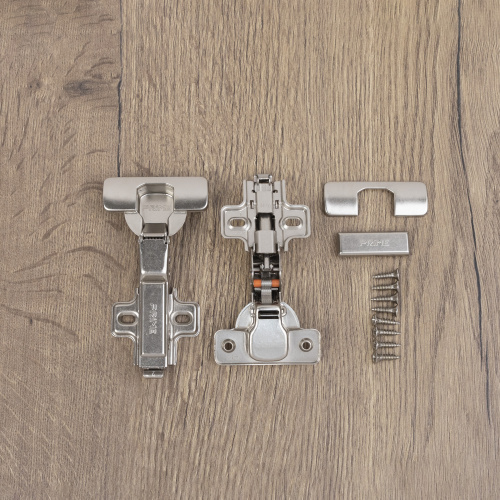 Петля полунакладная с доводчиком 45мм h0 clip-on PRIME by AKS (саморезы, заглушки) (упак. = 2 шт.)_6