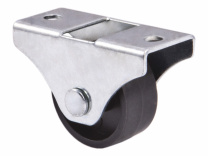 Ролик меб. d25 h28 прямоходящий, черный AKS фотография