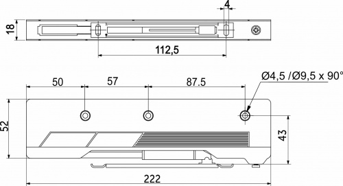 Механизм push-to-open с доводчиком черный SMART AKS для шкафных фасадов_2