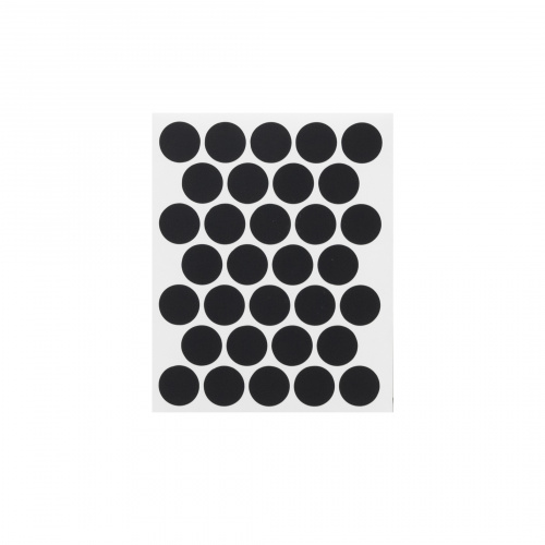 Заглушка самоприлипающая к эксцентрику черный гладкий (PC 2516) (1л=32шт) Pacific_3