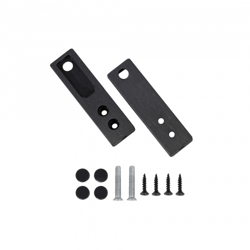 Держатель штанги гардеробной прямоуг. FAME LUMI/1 концевой, черный браш AKS_3