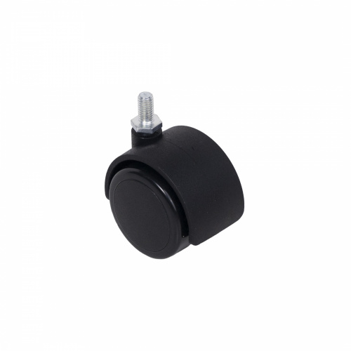 Колесо меб. пласт. FURNI d50 с винтом M8, черный AKS_1