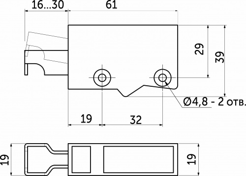Навес кухонный регулируемый (тип II) белый AKS_2