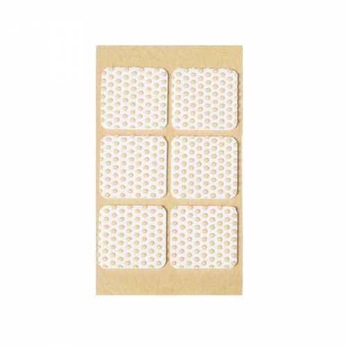 Подкладка самоприлипающая фетровая прорезиненная 40 х 40мм (1упак.=6шт), белая, Folmag_1